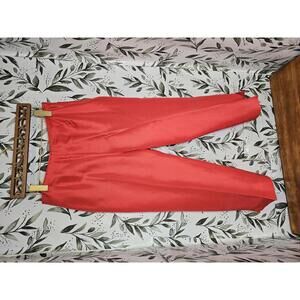 Think Tank Pants Coral Womens Size 12 Silk Ankle